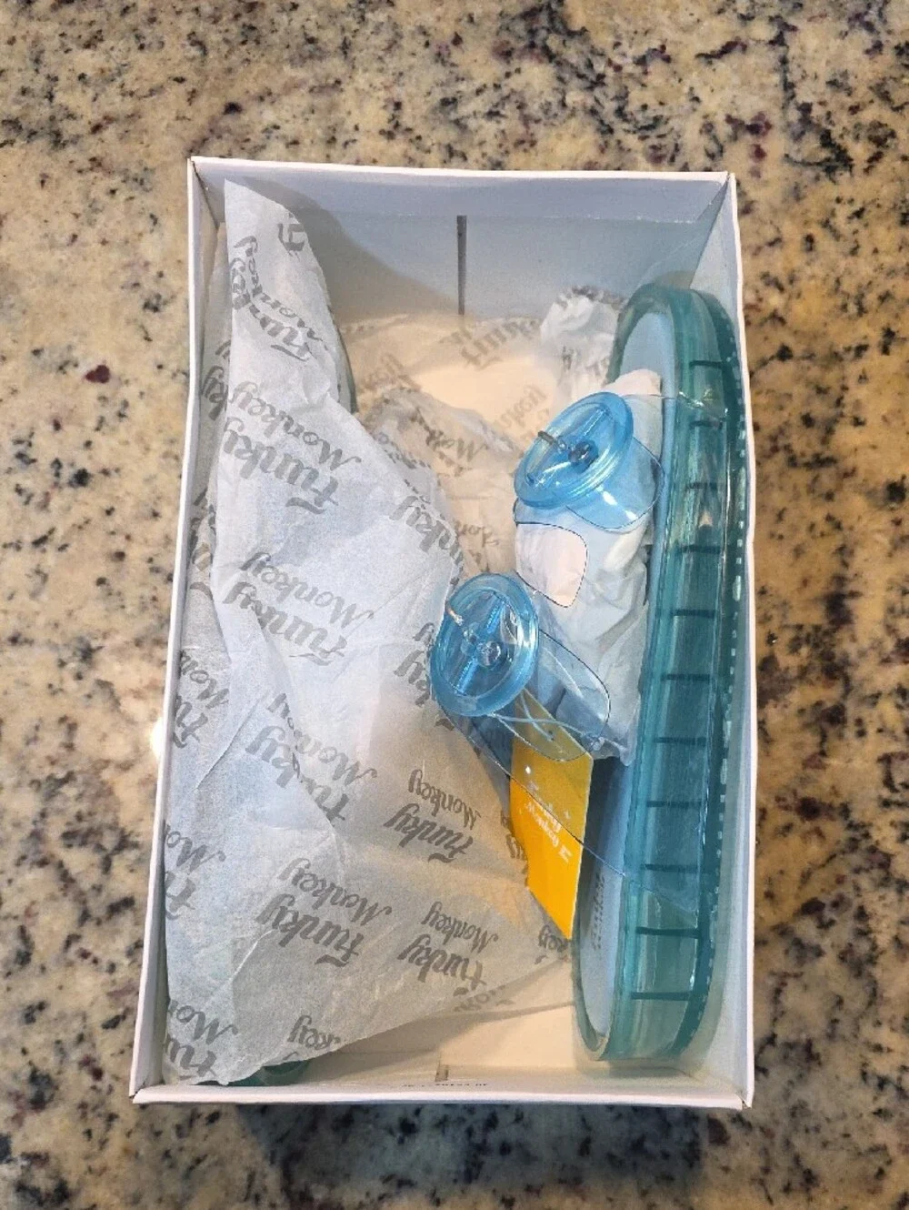 Women’s Light Blue Jelly Slide Sandals